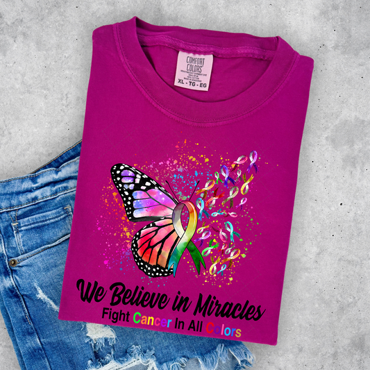 Fight Cancer In All Colors Butterfly Transfer