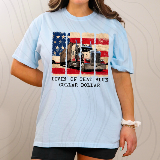 Flag Blue Collar Dollar Transfer