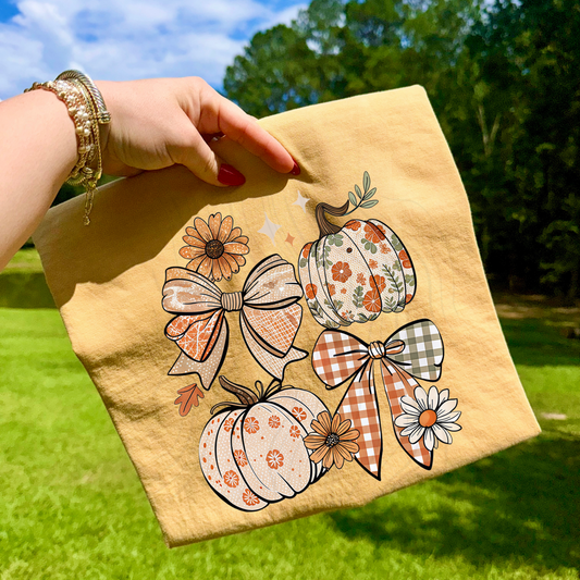 Floral Fall Pumpkin Transfer