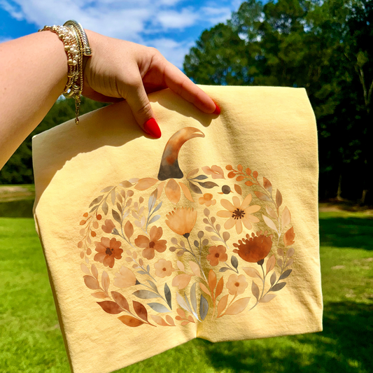 Floral Orange Transfer