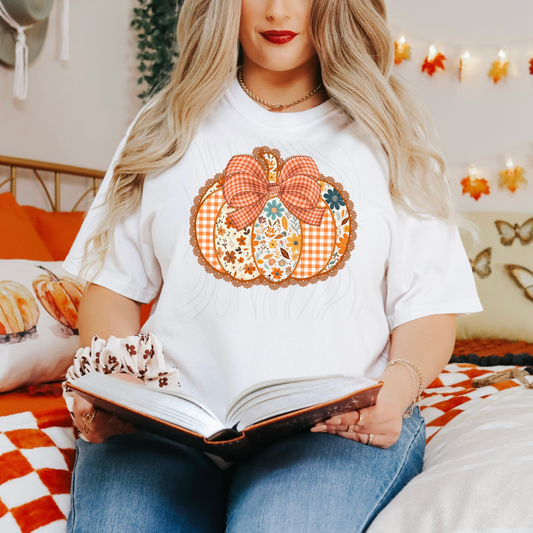 Floral Pumpkin Transfer