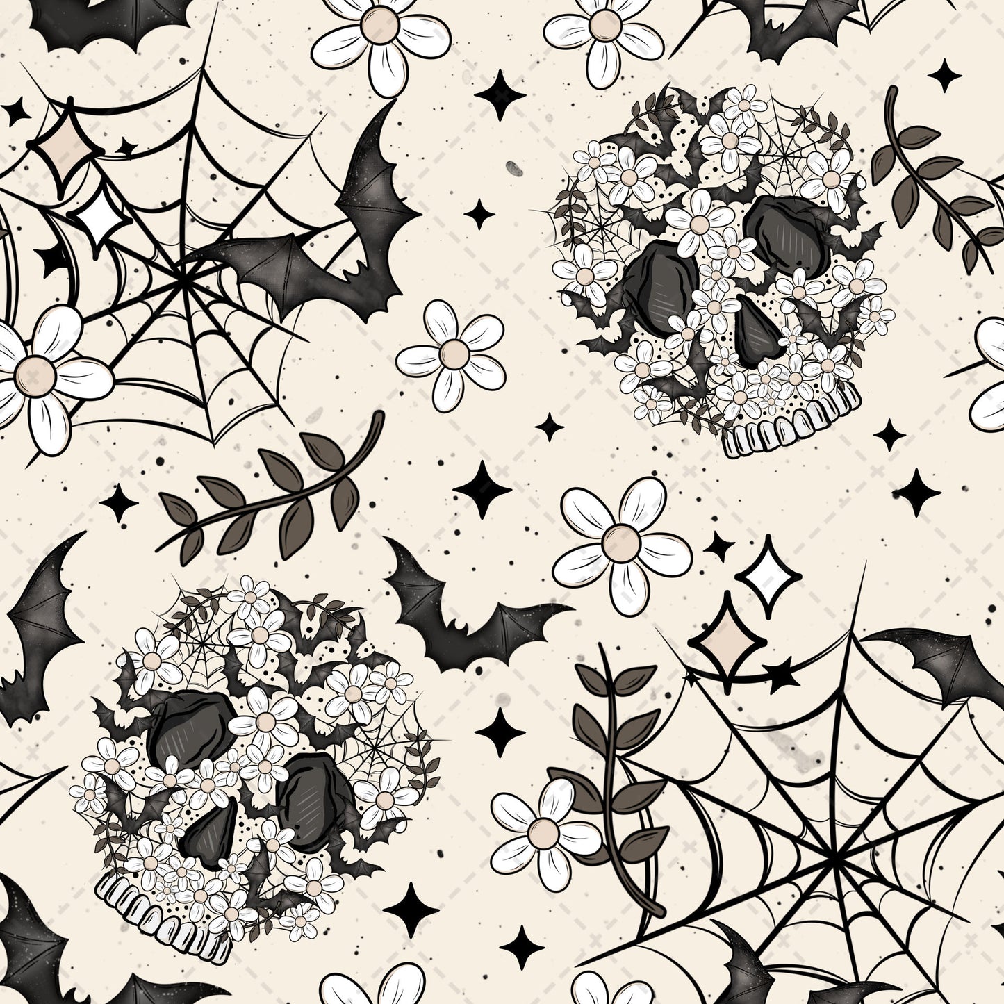 Floral Skelly Tumbler Wrap - Sublimation Transfer