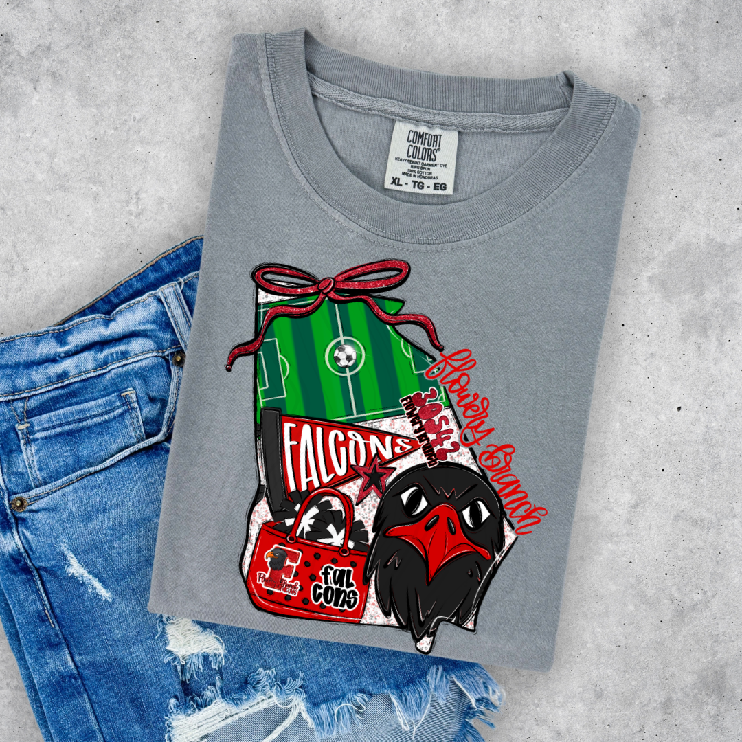Flowery Branch Falcons Game Day Coquette Transfer