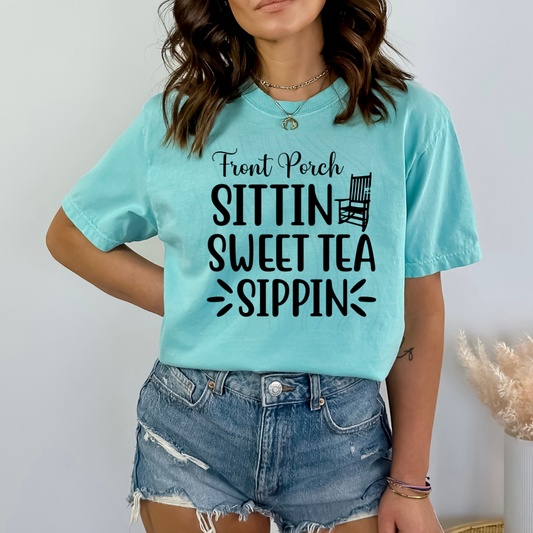 Front Porch Sitting Sweet Tea Sippin Transfer