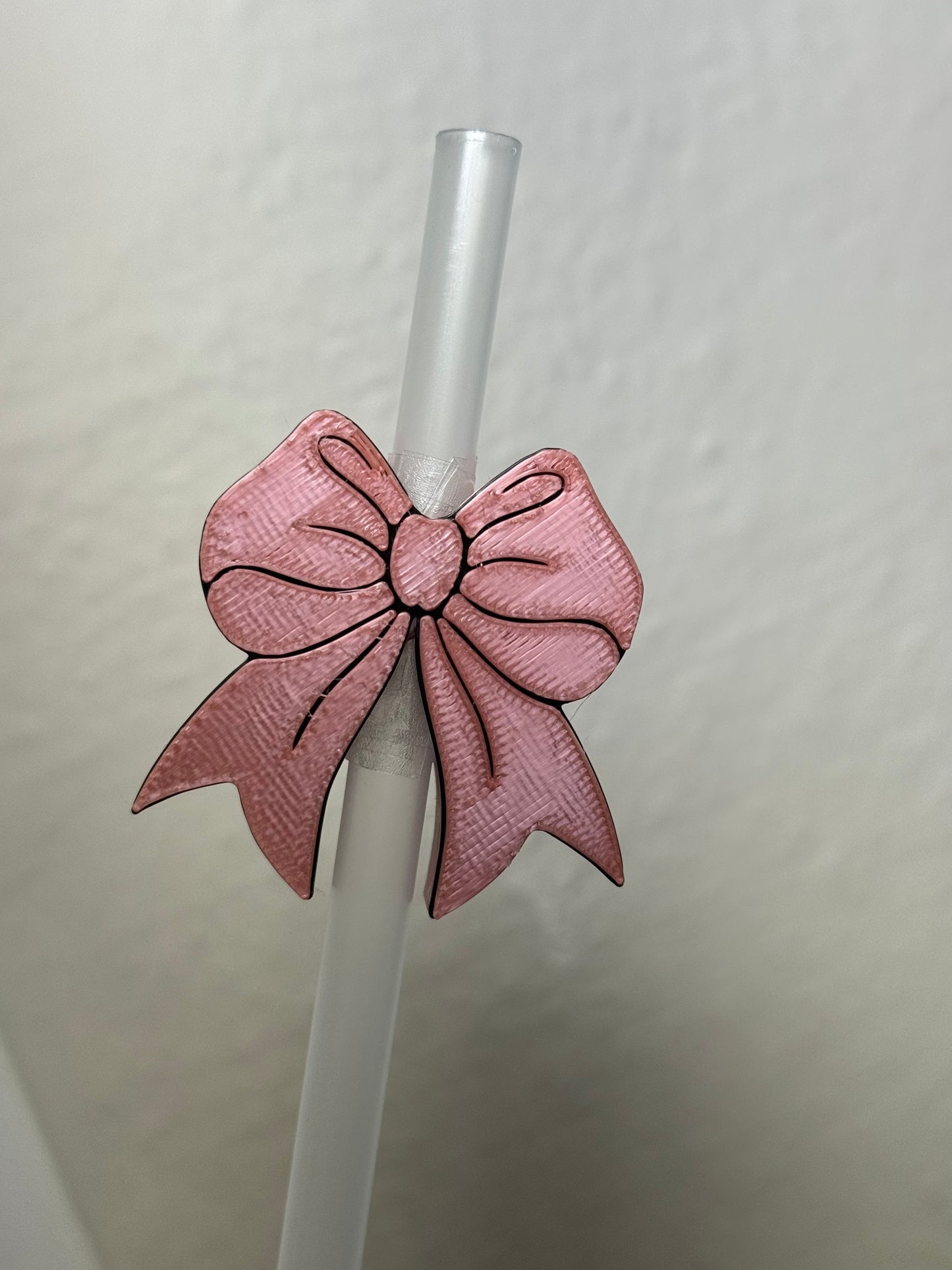 Rose Gold Bow - 3D Printed Straw Topper