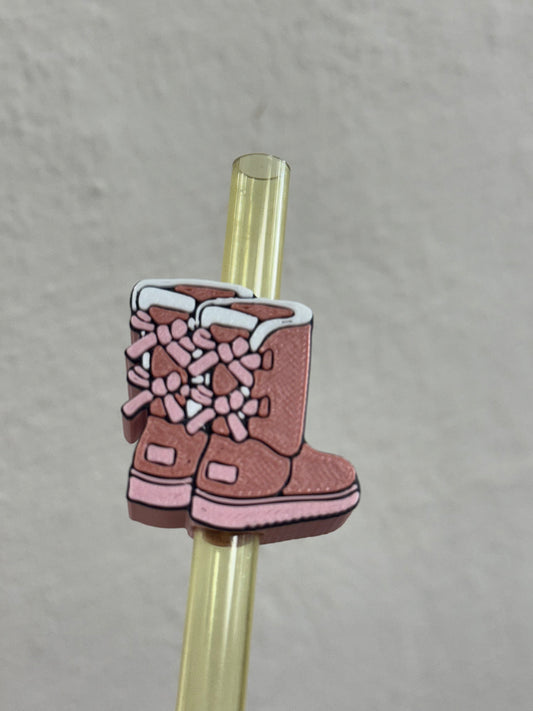 Rose Gold Boots  - 3D Printed Straw Topper