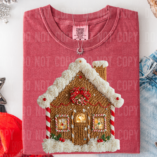 GINGERBREAD HOUSE FAUX YARN TRANSFER