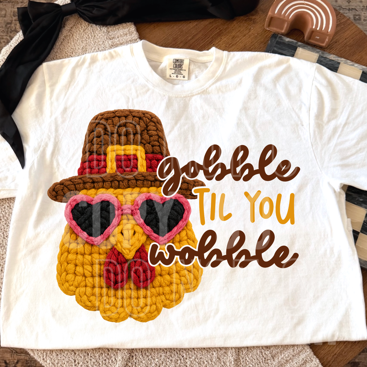 FAUX YARN GOBBLE TIL YOU WOBBLE TRANSFER