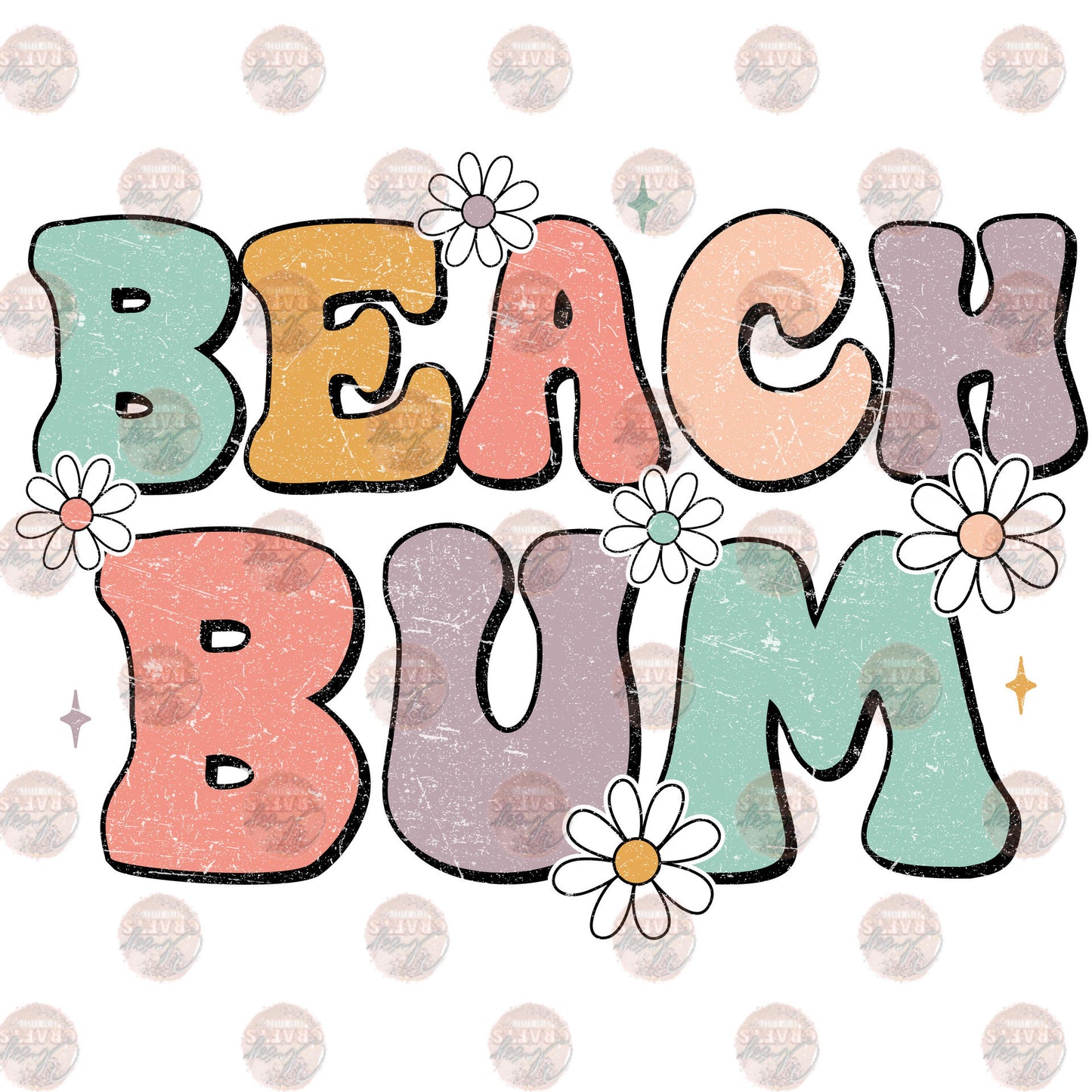 Beach Bum Retro Transfer