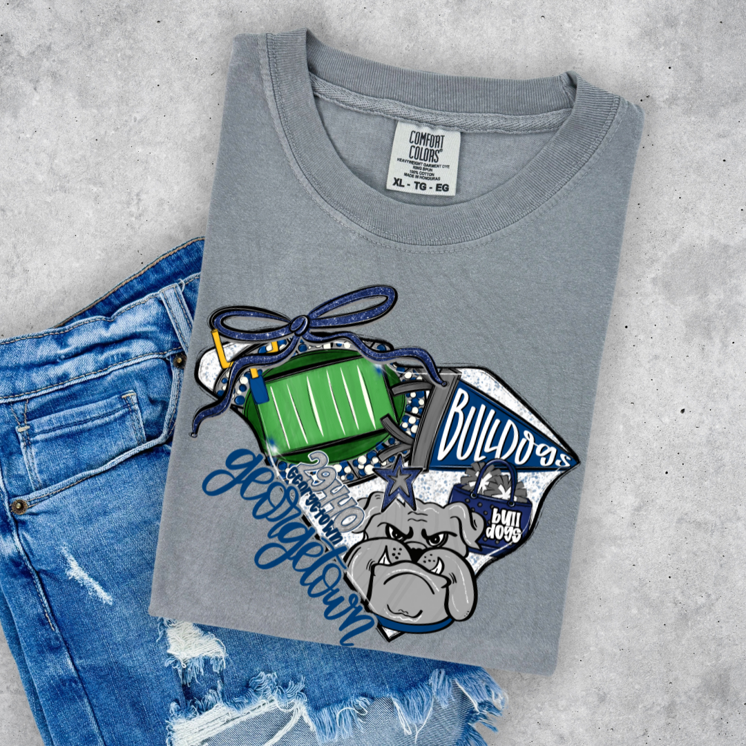Georgetown Bulldogs Game Day Coquette Transfer