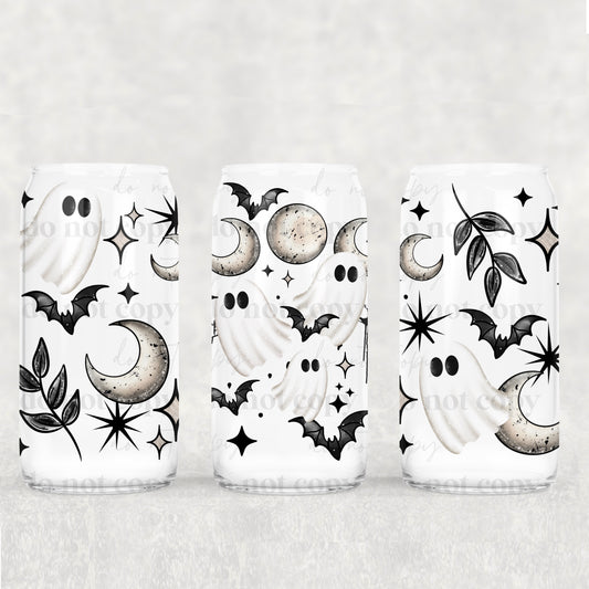 Ghost Bats 16oz Libbey Wrap Transfer