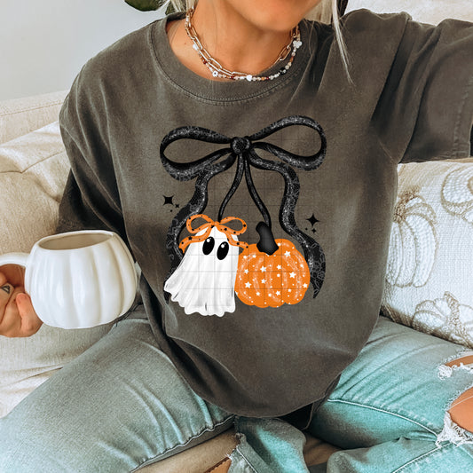 Ghostie Pumpkin Cherries Transfer
