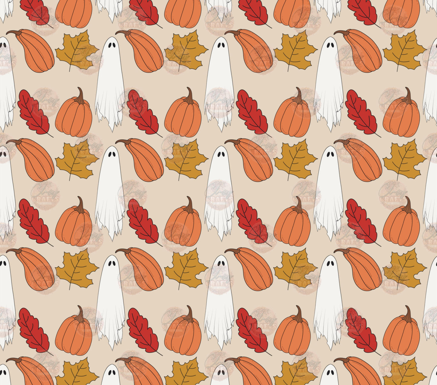 Ghosts & Gourds Tumbler Wrap - Sublimation Transfer