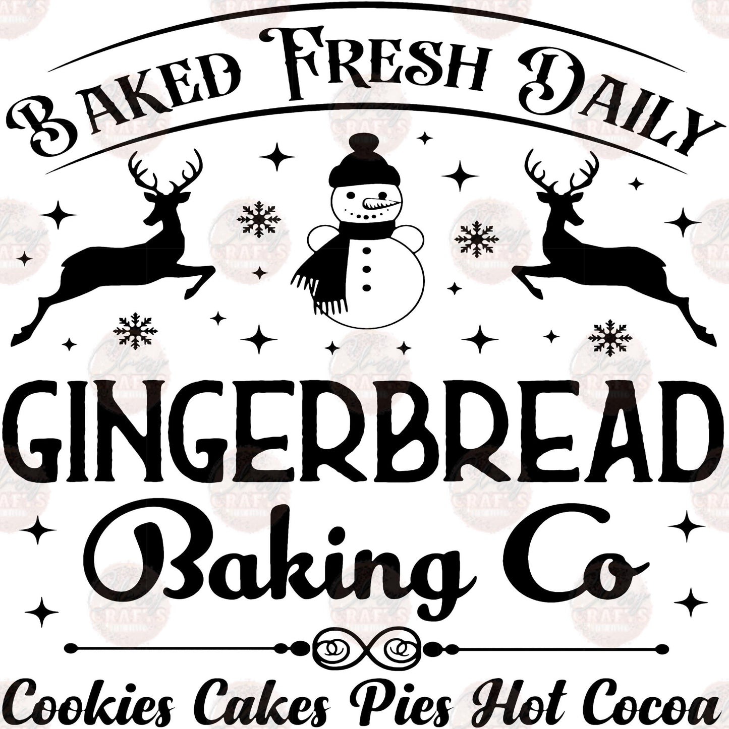 Gingerbread Baking Co. Black  Transfers