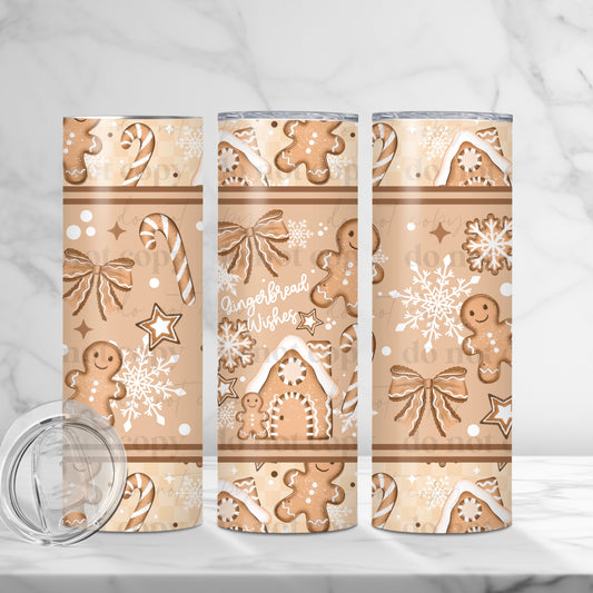 Gingerbread Bow Tumbler Transfer