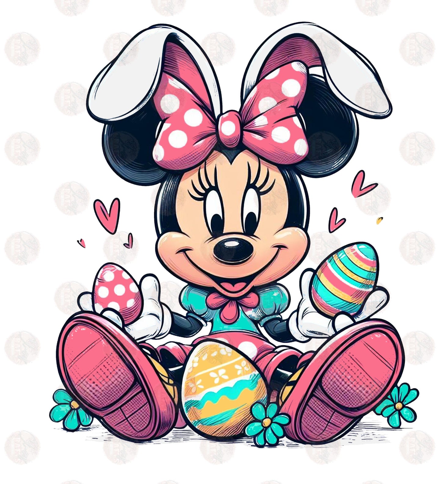 Girl Mouse Easter Transfer ** TWO PART* SOLD SEPARATELY**