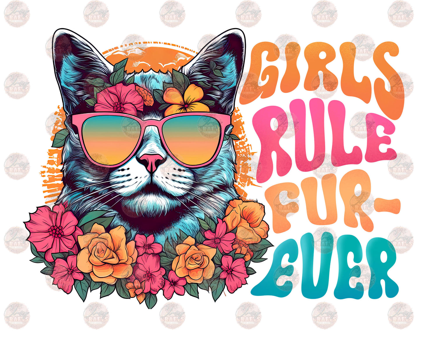 Girls Rule Fur Ever - Sublimation Transfer