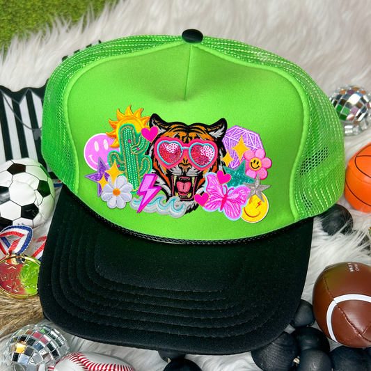 Girly Tiger Sunglasses Faux Patch Transfer