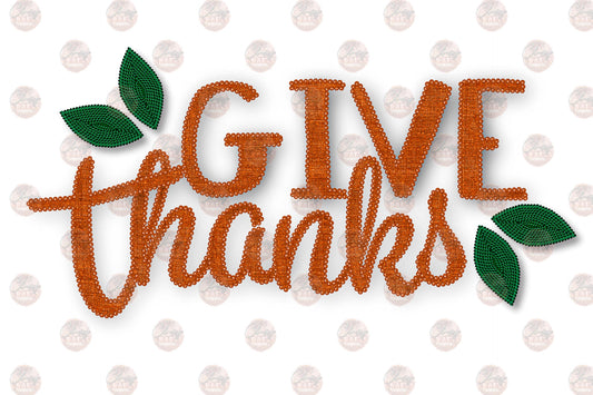 Glitter Give Thanks - Sublimation Transfer