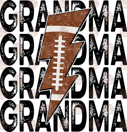 Grandma Bolt Football - Sublimation Transfer
