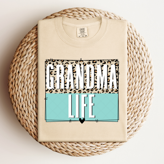 Grandma Life Leopard Frame Transfer