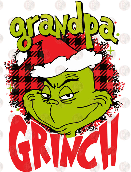 Grandpa Grump Plaid - Sublimation Transfer
