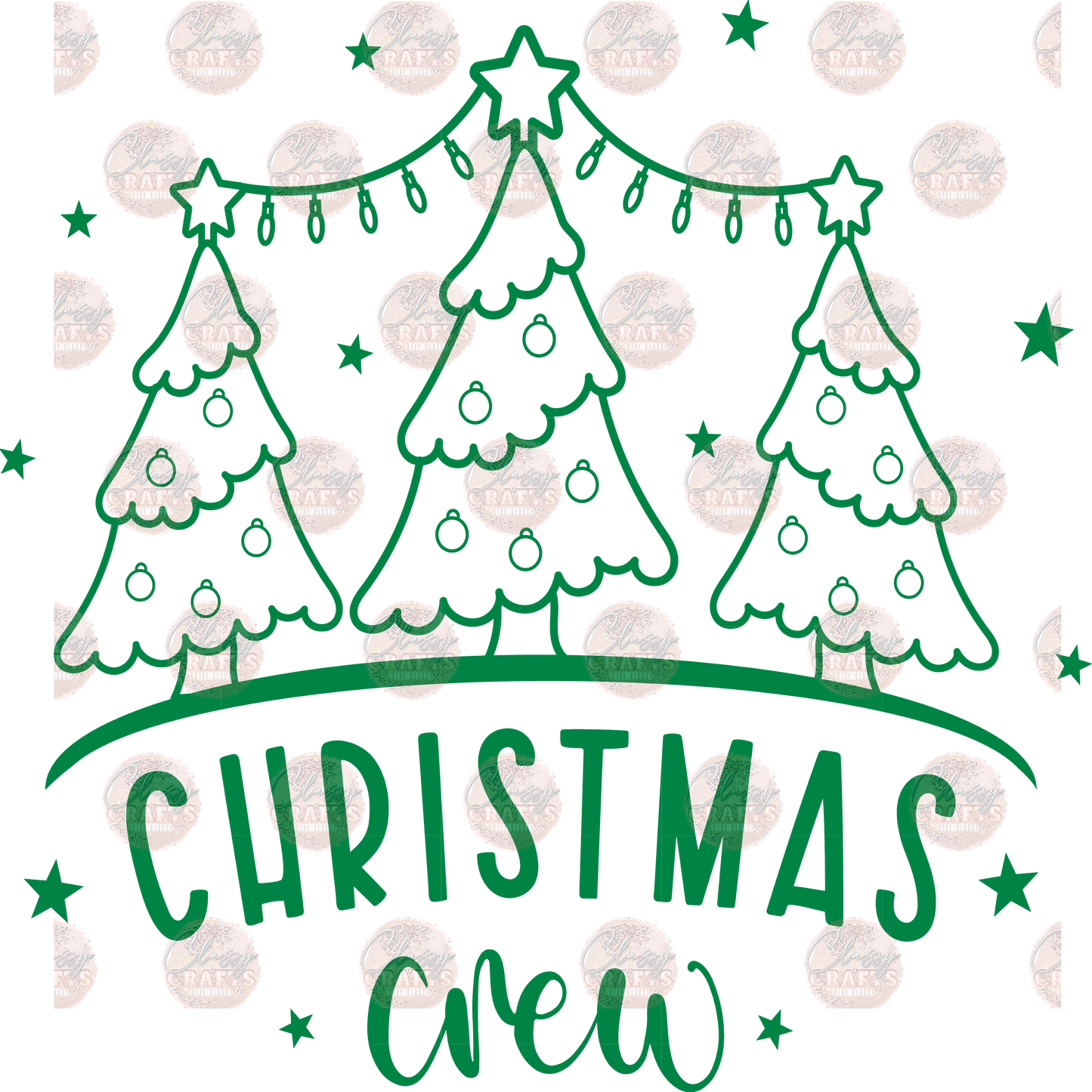 Green Christmas Crew - Sublimation Transfer