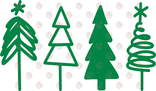 Green Christmas Trees - Sublimation Transfer