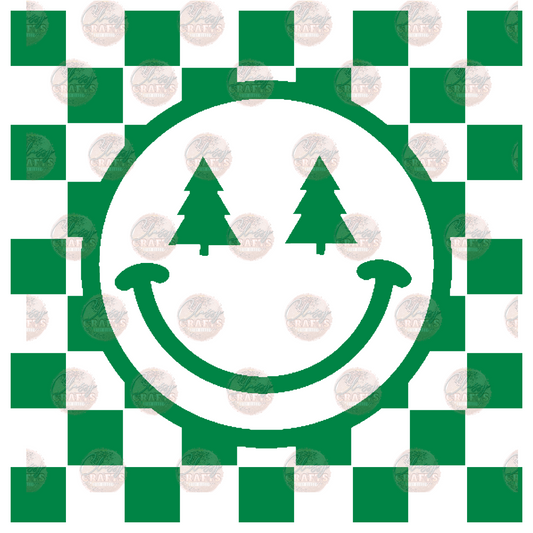 Green Tree Smiley - Sublimation Transfer