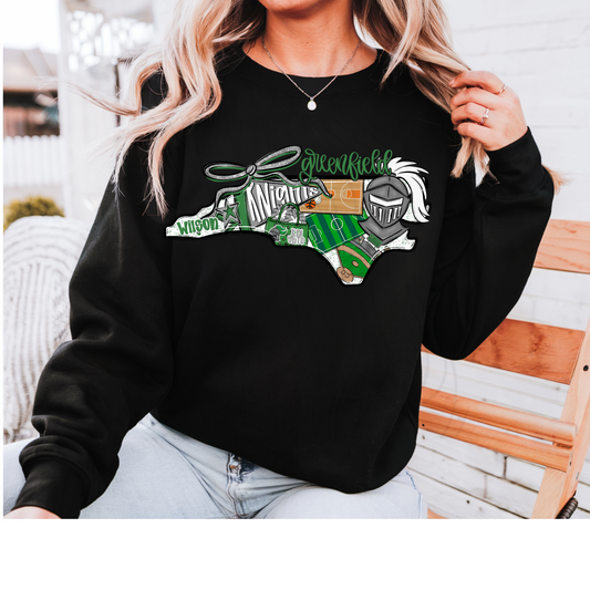 Greenfeild Knights Game Day Coquette Transfer