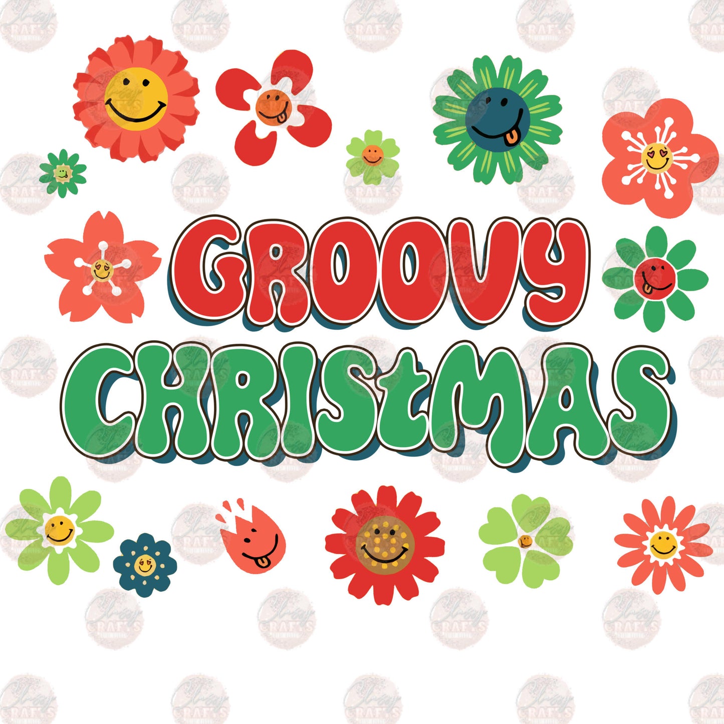 Groovy Christmas - Sublimation Transfer
