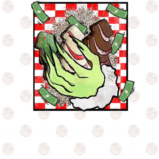 Grump & Christmas Tree Cakes Pocket - Sublimation Transfer