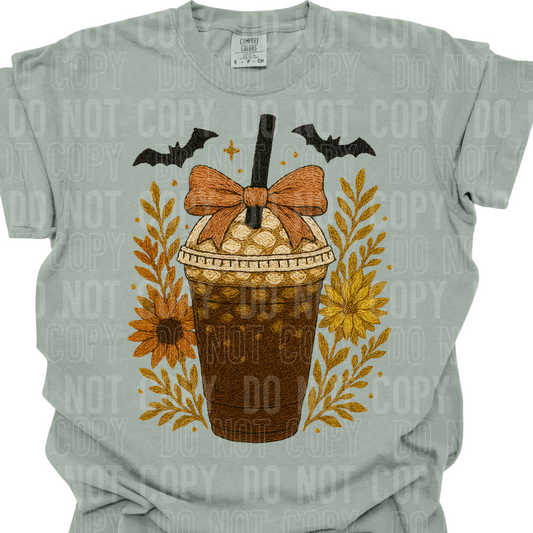 HALLOWEEN COFFEE FAUX TRANSFER