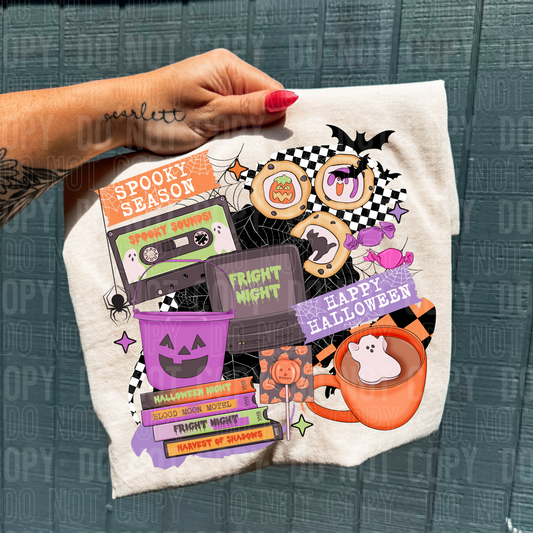 HALLOWEEN COLLAGE SPOOKY TRANSFER