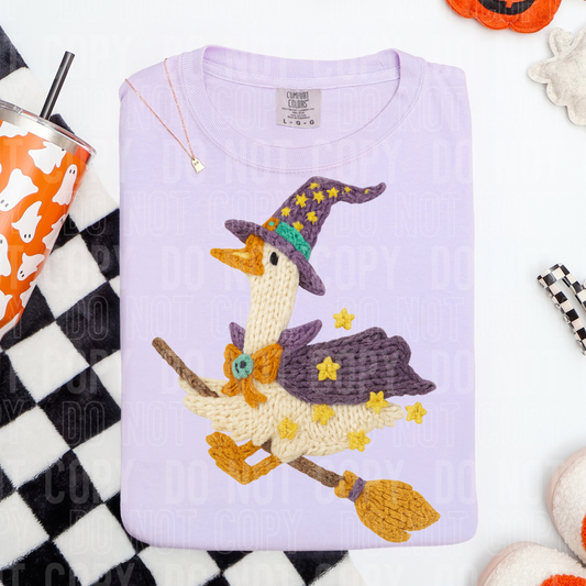 HALLOWEEN GOOSE BROOM TRANSFER