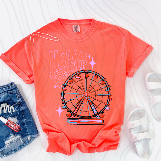Hello Summer Ferris Wheel Transfer