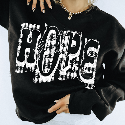 HOPE PLAID DISTRESSED TRANSFER