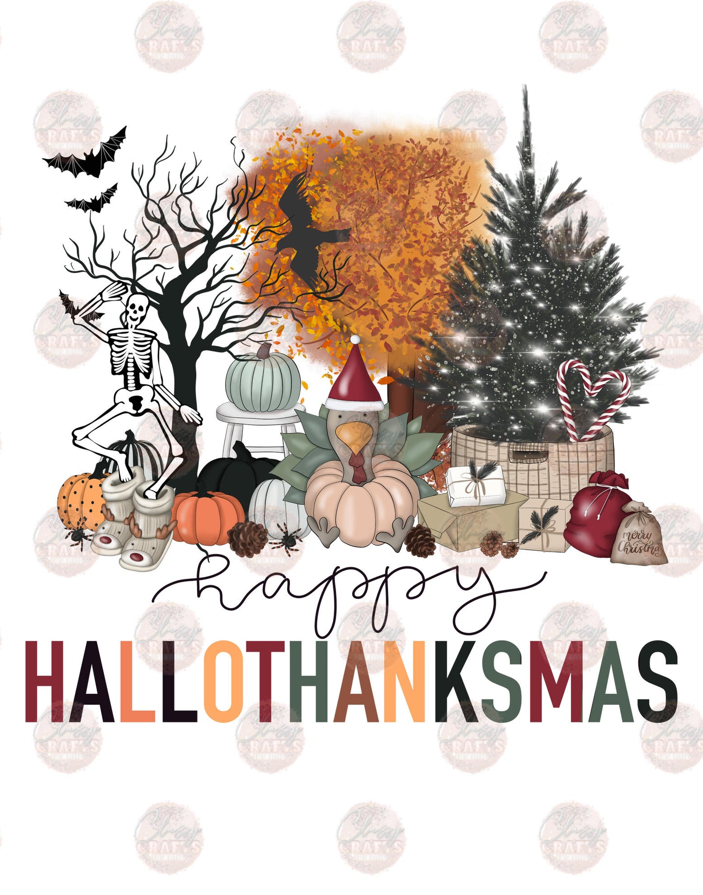 Hallothanksmas Scene - Sublimation Transfer