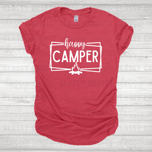 Happy Camper- White Transfer