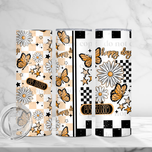Happy Days Daisys  Wrap Tumbler Transfer