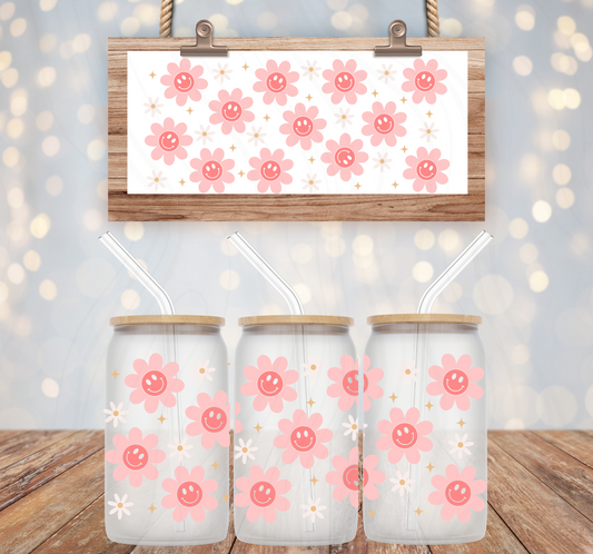 Happy Flower Libbey Wrap Transfer