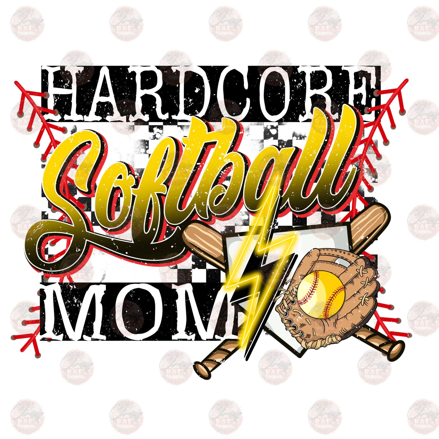 Hardcore Softball Mama Transfer