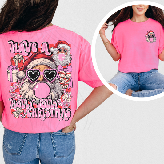 Have A Holly Jolly Christmas Pocket Two Part **Sold Separately** Transfer