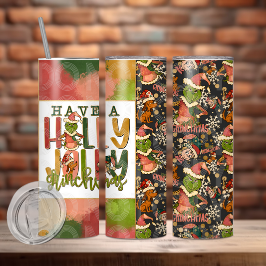 Have A Holly Jolly Gmas Tumbler Transfer