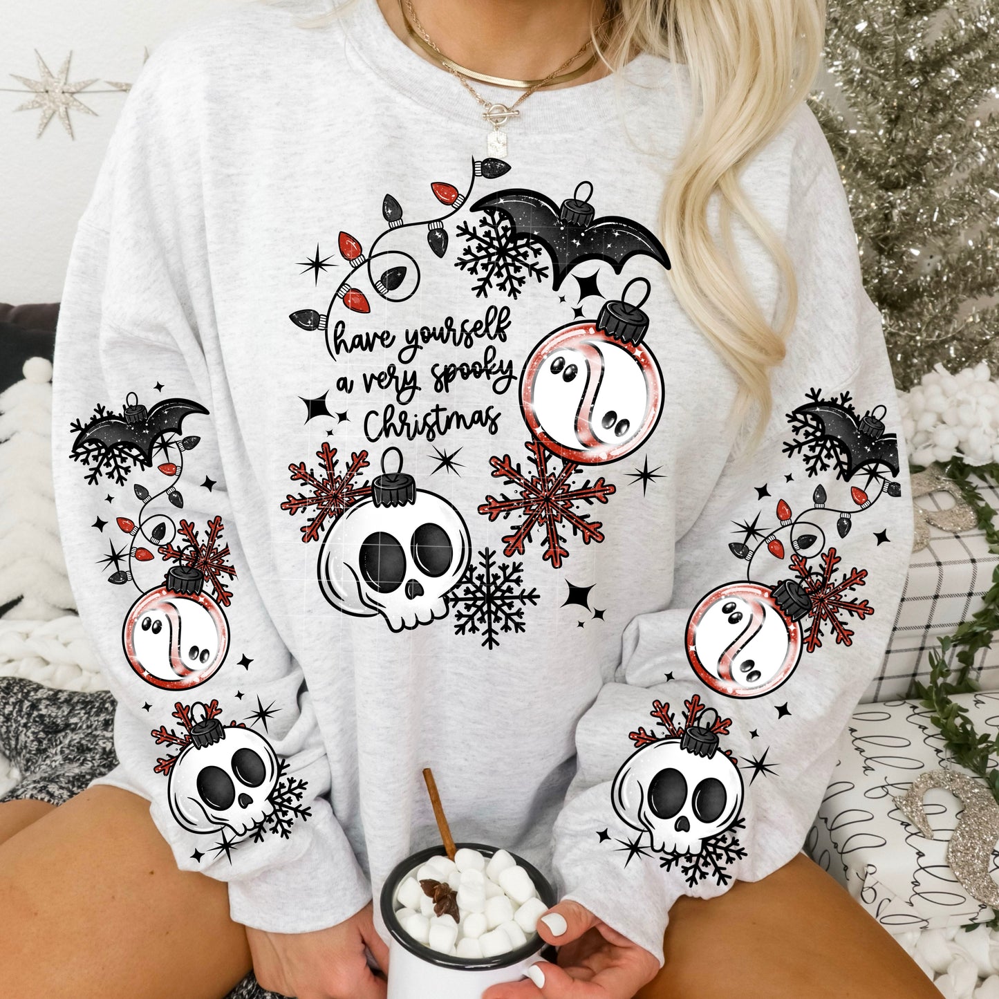 Have Yourself A Spooky Christmas Black Transfer
