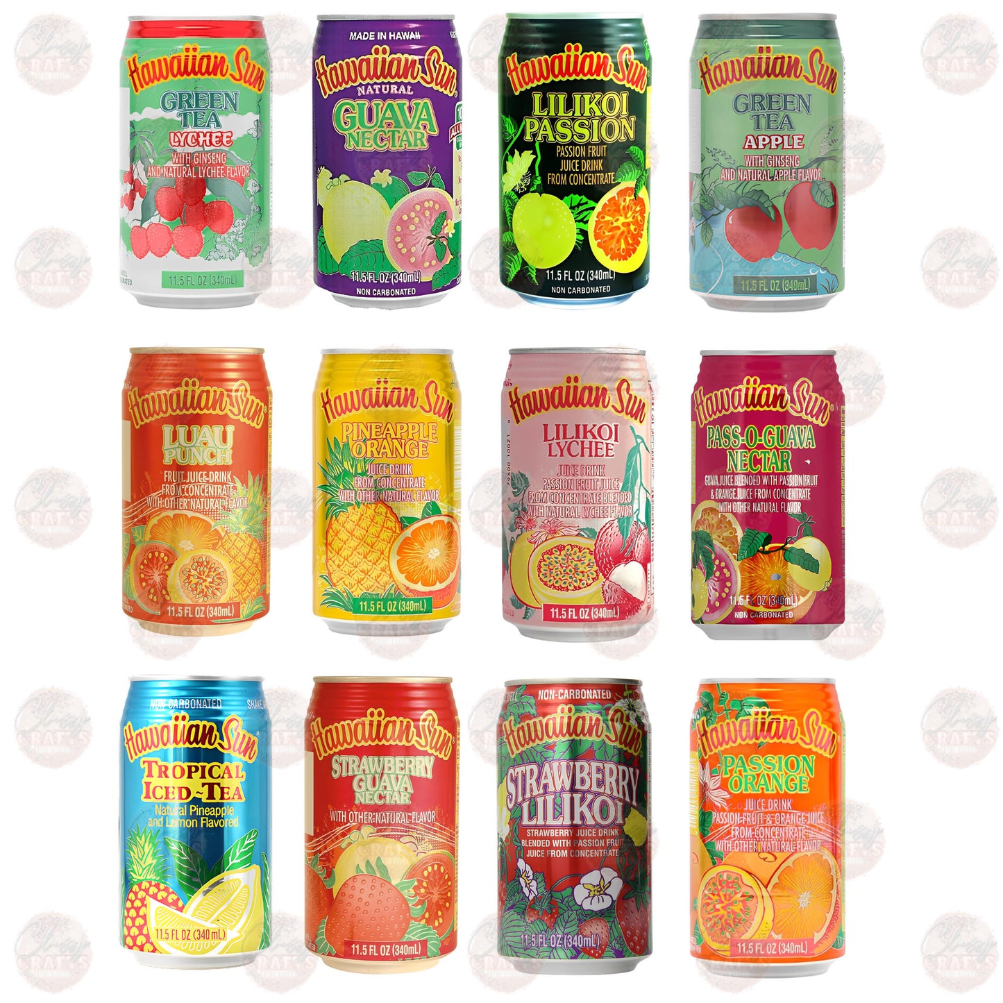 Hawaiian Drinks - Sublimation Transfers