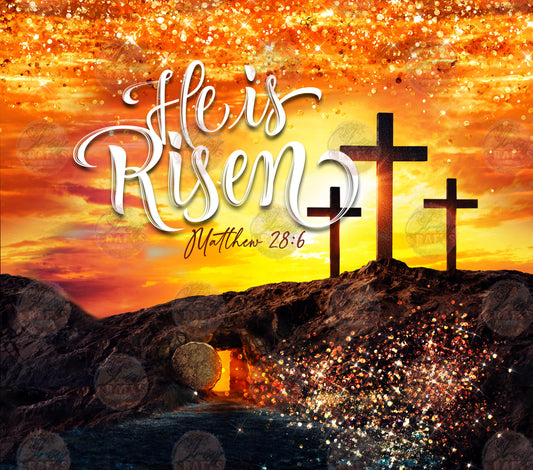 He Has Risen Tumbler Wrap - Sublimation Transfer