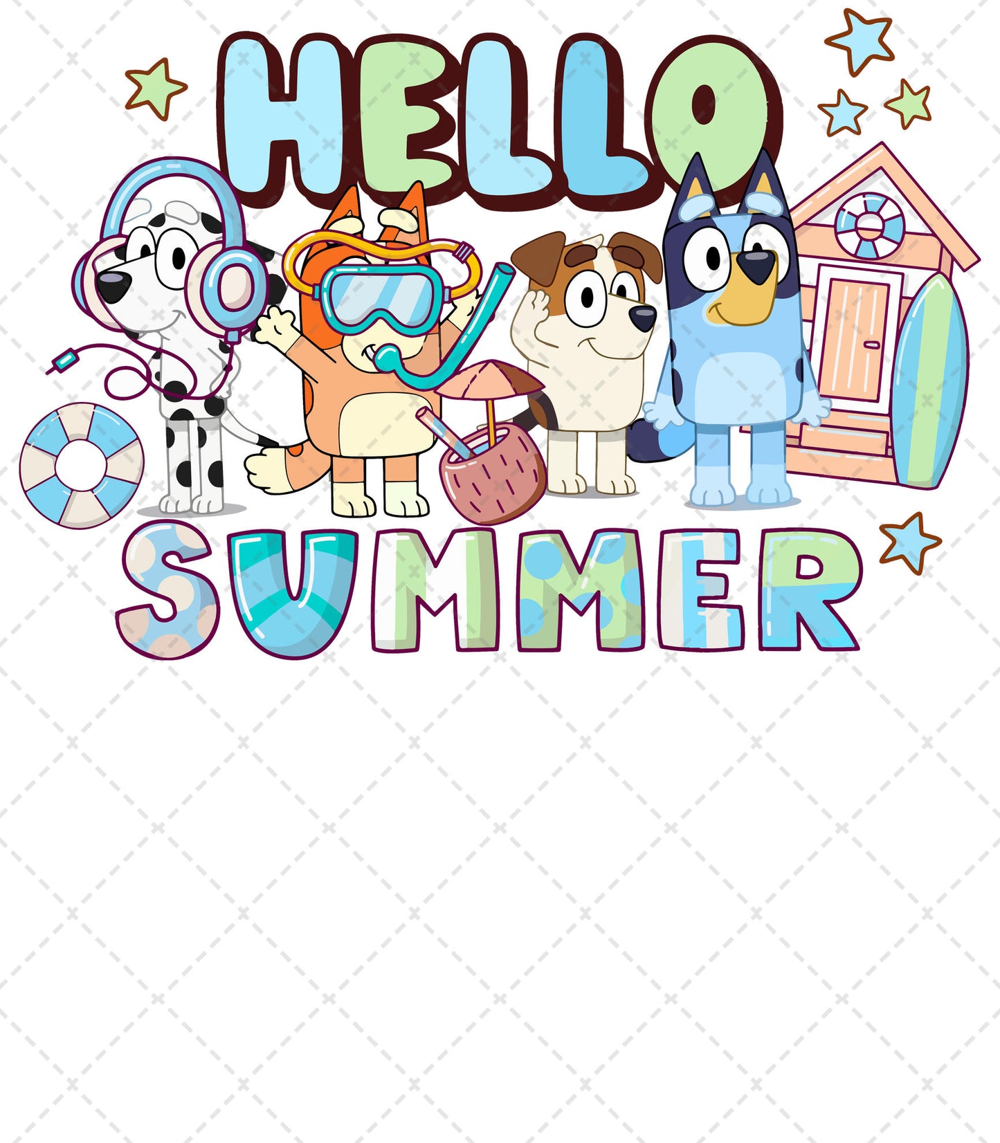 Hello Summer 4 Pups Transfer