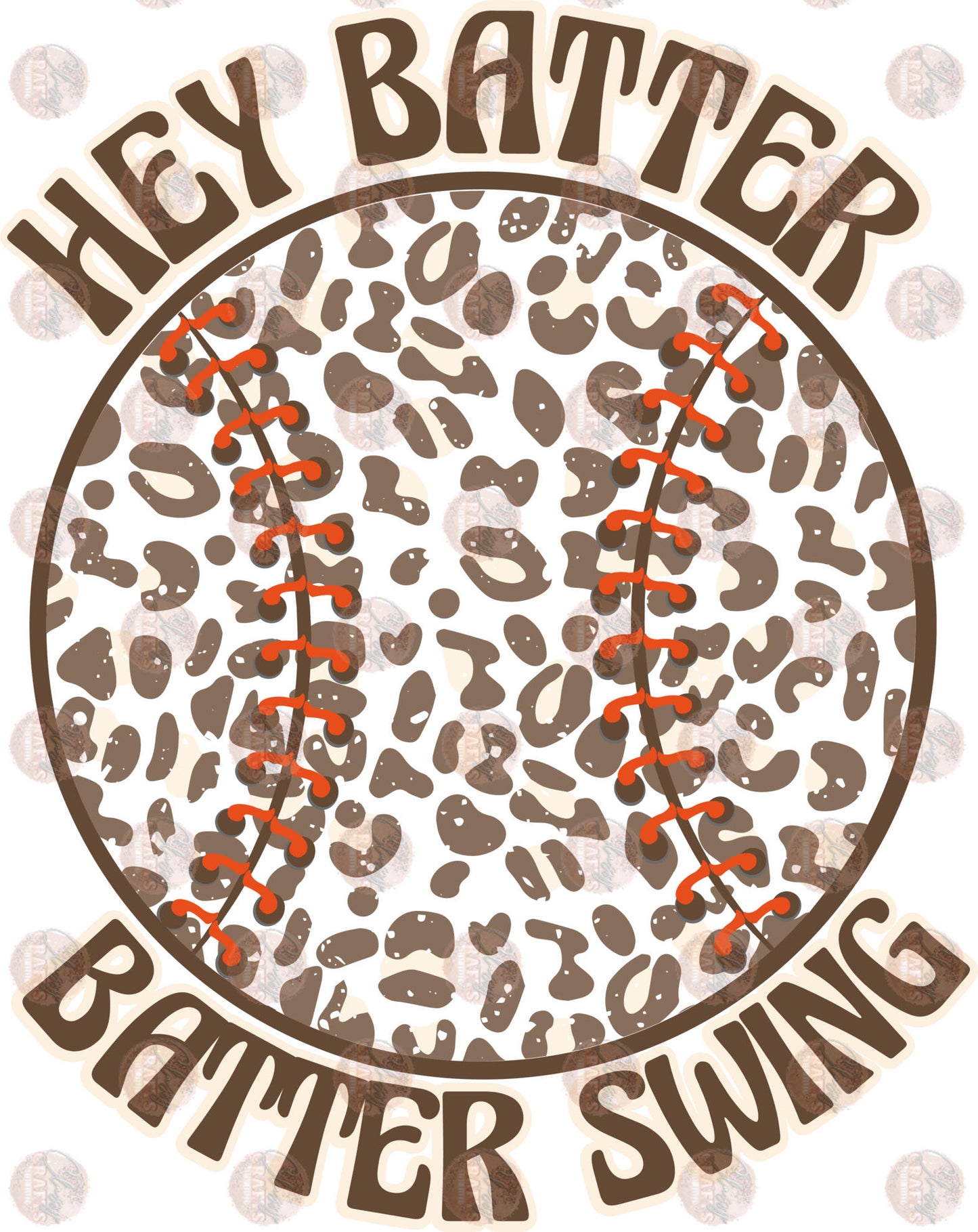 Hey Batter Batter Leopard Transfer