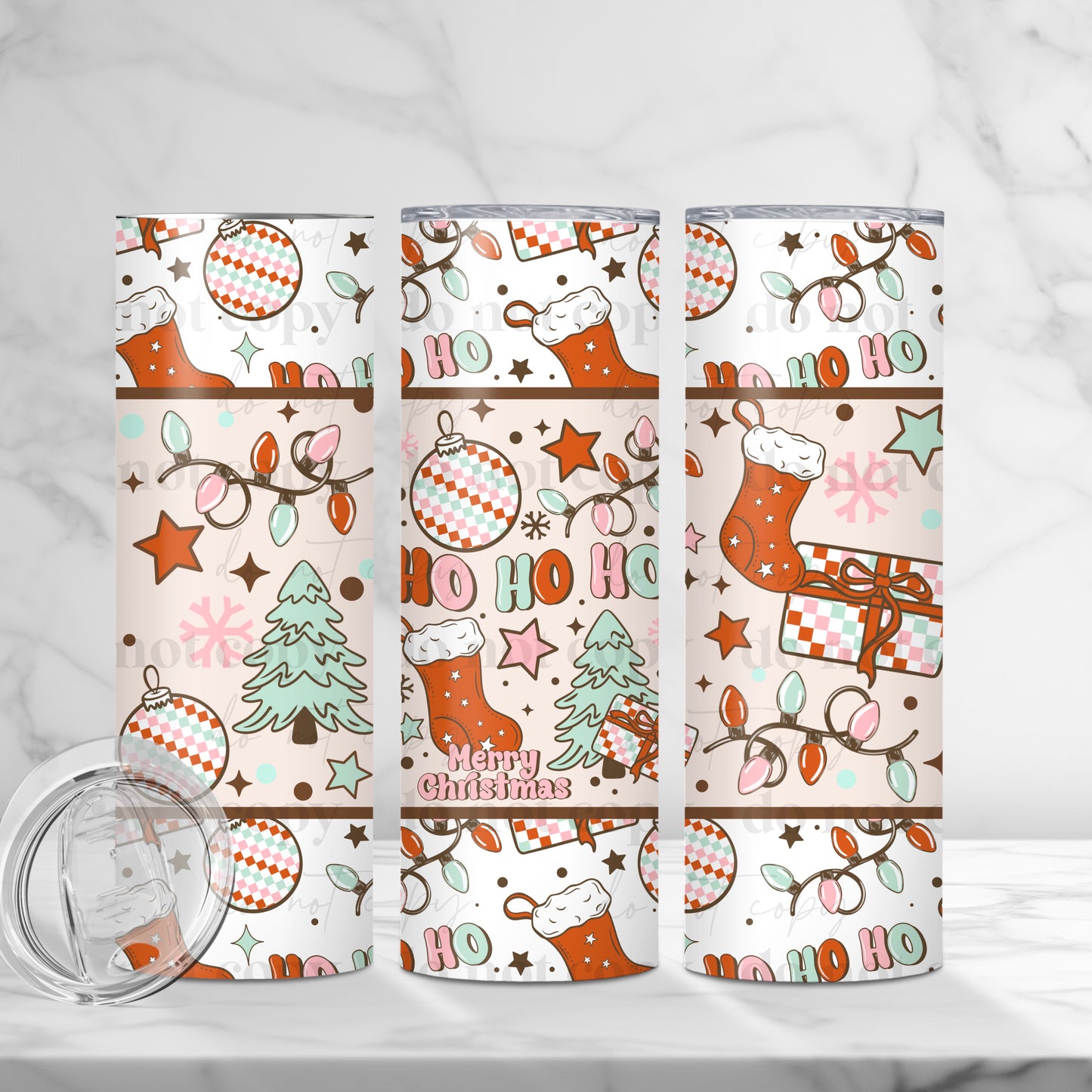 Ho Ho Ho Wrap Tumbler Transfer